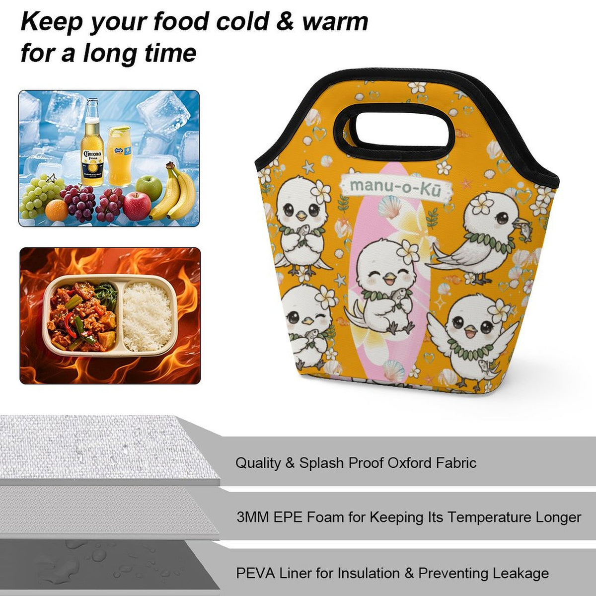Hanapa'a Waiwai —Manu-O-Kū  Portable Meal Tote Bag