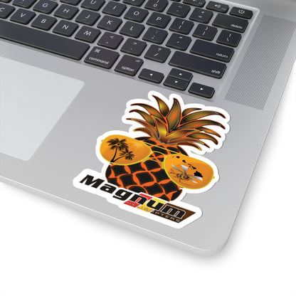 Magnum Tropical Decal-Pineapple Sunglasses Kiss-Cut Sticker
