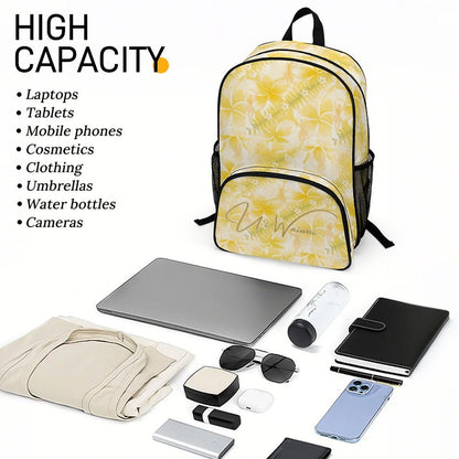Large U'i Waiwai Plumeria Backpack