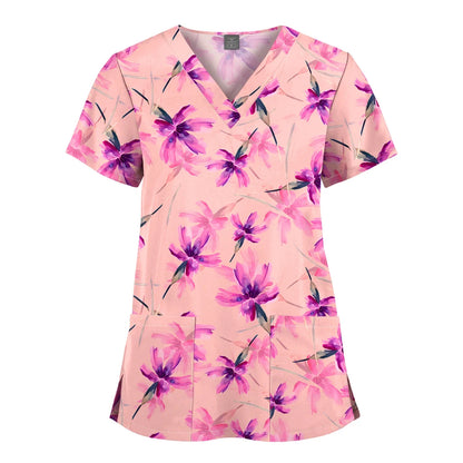 Hanapa'a Waiwai — Island Print Nursing Scrub Top