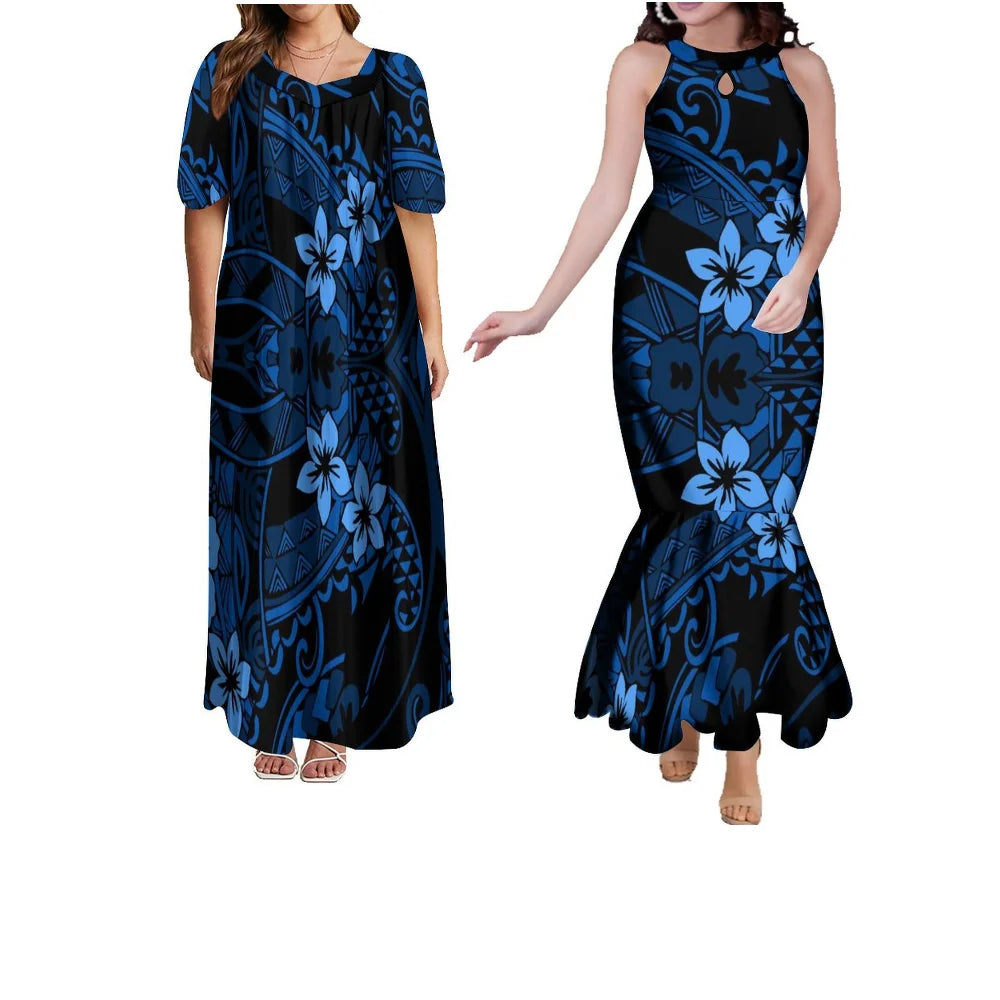 Polynesian Couple Aloha Fashion Set