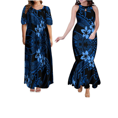 Polynesian Couple Aloha Fashion Set