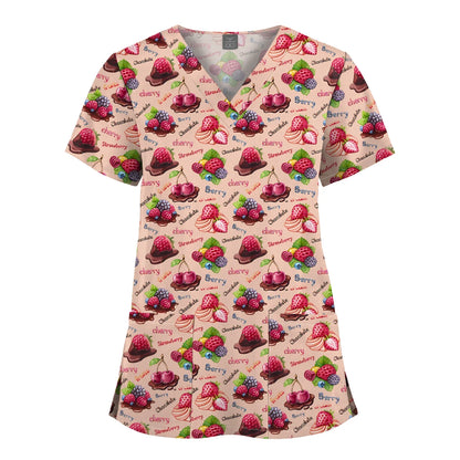 Hanapa'a Waiwai — Island Print Nursing Scrub Top