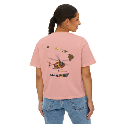 Magnum's Women's Boxy Tee —Magnum Islands Back Print