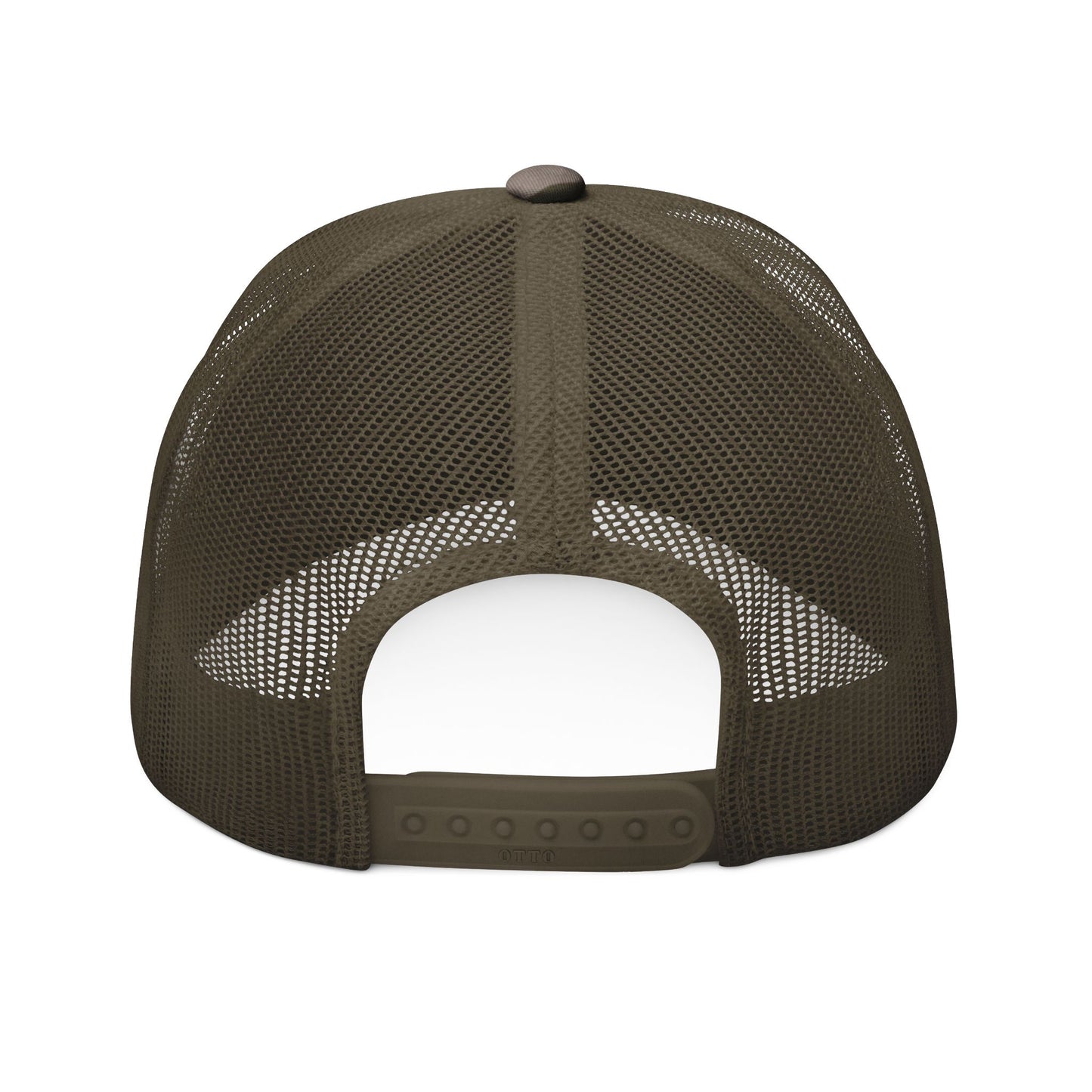 Mynah Kine — Embroidered Camo Trucker Hat