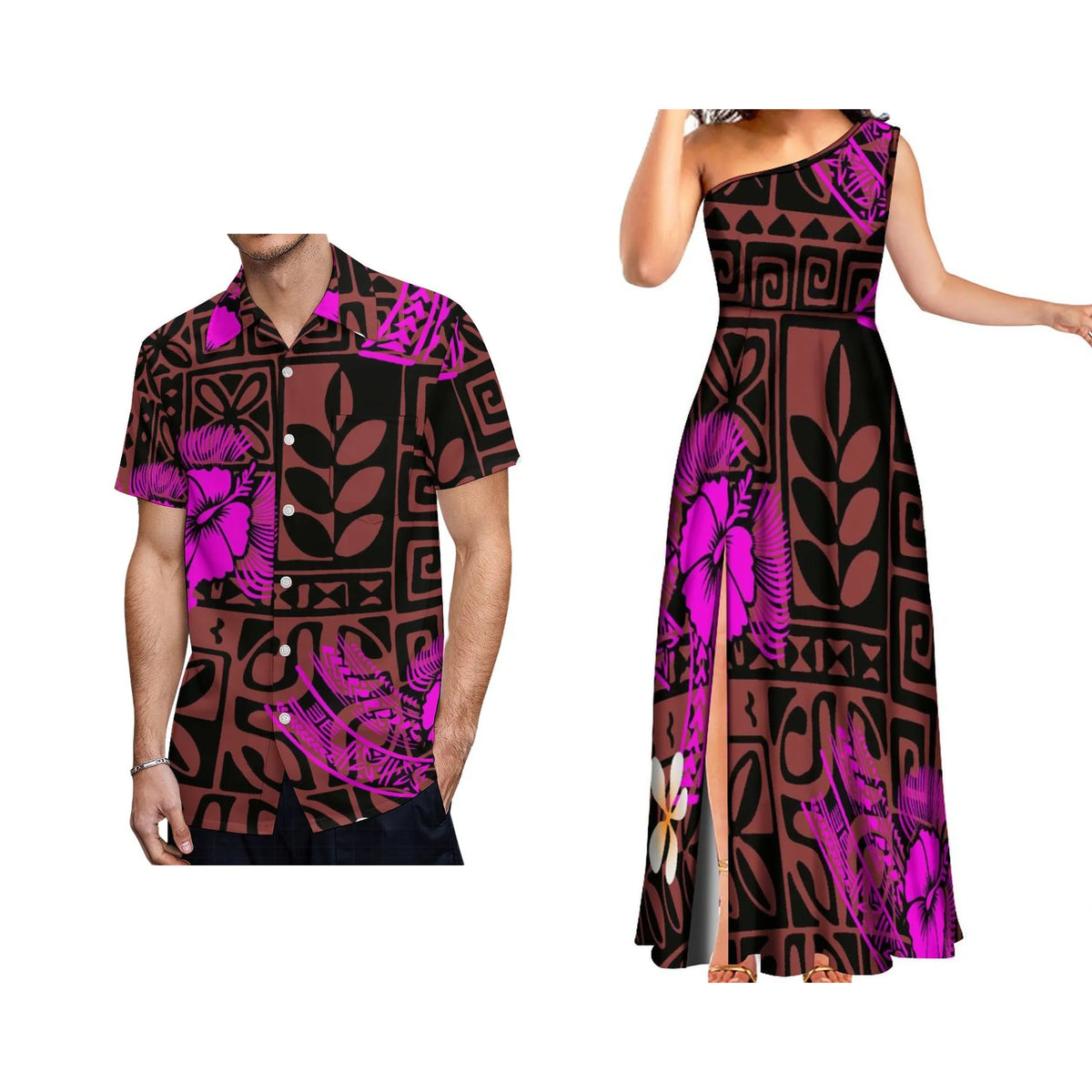 Polynesian Aloha Dress and Shirt