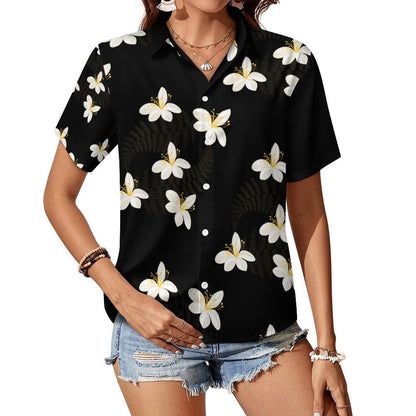 Women's Lapel Collar Shirt without Pocket(All-Over Printing)