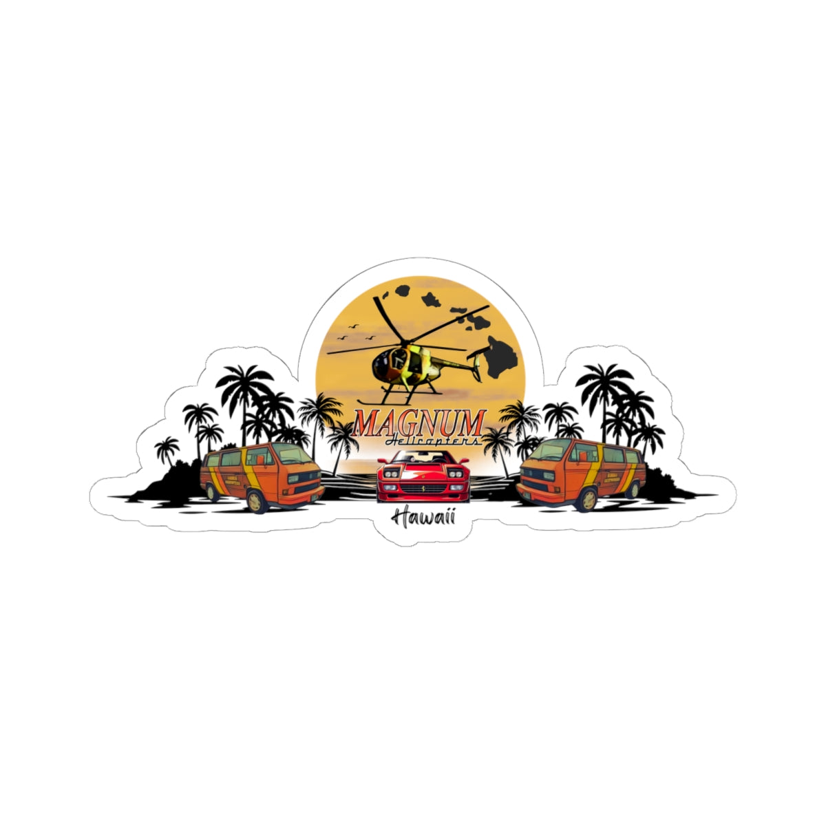 Magnum Treo SunSet Kiss-Cut Sticker — Magnum Decal