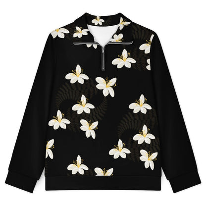 230gsm 1/4 Zipper Women's Pullover Hoodie(All-Over Printing)