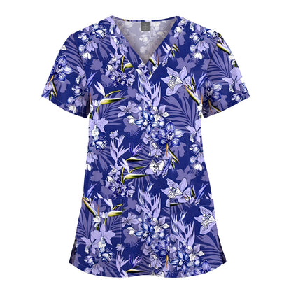 Hanapa'a Waiwai — Island Print Nursing Scrub Top
