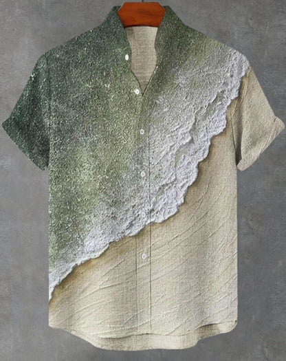 Men's Aloha Shirt Abstract Patchwork Pattern Art Print Shirt Beach