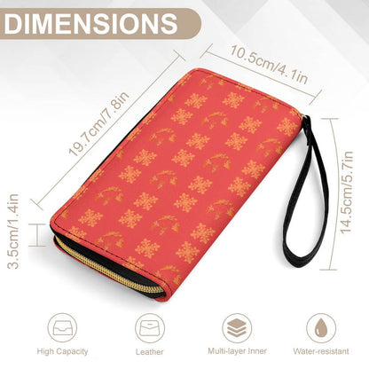 Hanapa'a Waiwai — Island Print Leather Wristlet Wallet