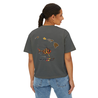 Magnum's Women's Boxy Tee —Magnum Islands Back Print