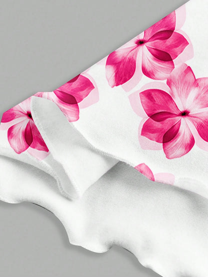 Women's  Off-Shoulder Backless Floral Print A-line Dress