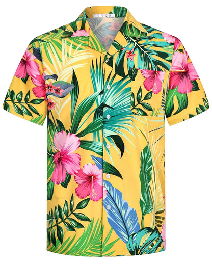 Mynah Kine — Coconut Button Hawaiian Short Sleeve Shirt