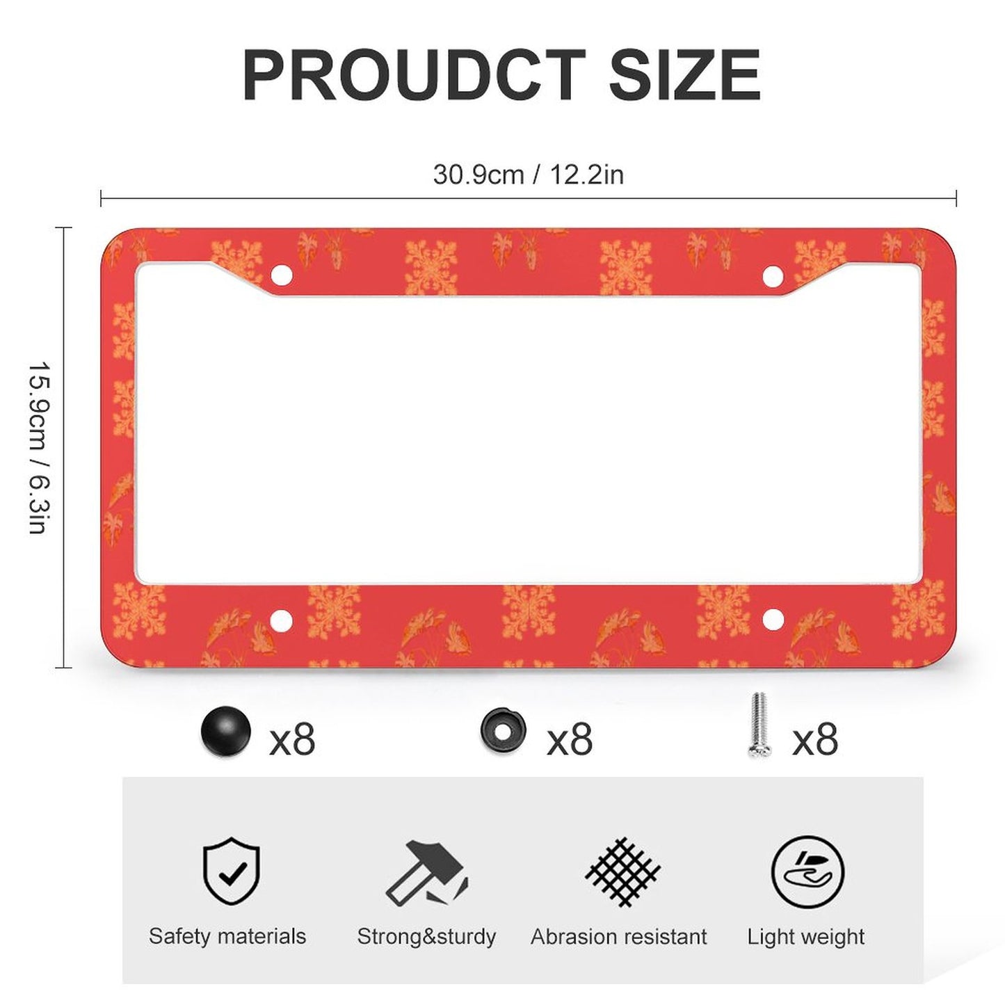 Hanapa'a Waiwai — Island Print License Plate Frame Set (Round Holes)