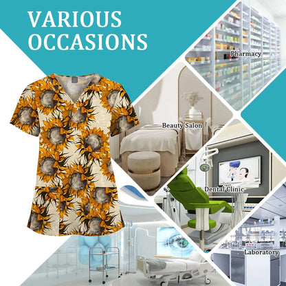 Hanapa'a Waiwai — Island Print Nursing Scrub Top