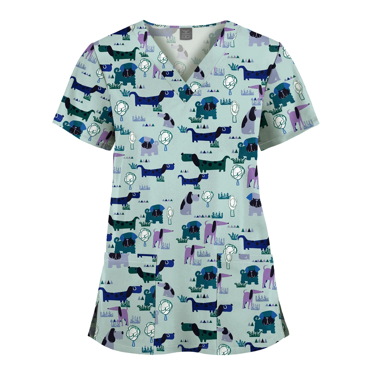 Hanapa'a Waiwai — Island Print Nursing Scrub Top