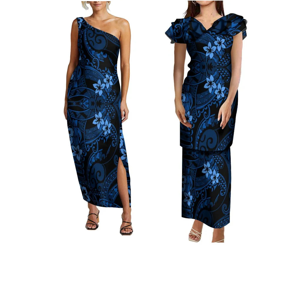 Polynesian Couple Aloha Fashion Set
