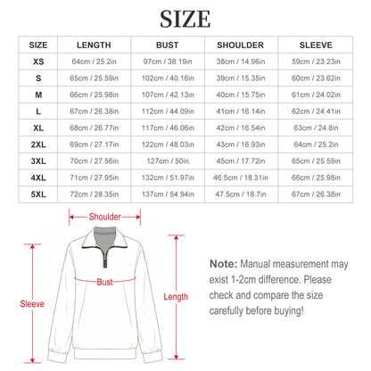 230gsm 1/4 Zipper Women's Pullover Hoodie(All-Over Printing)