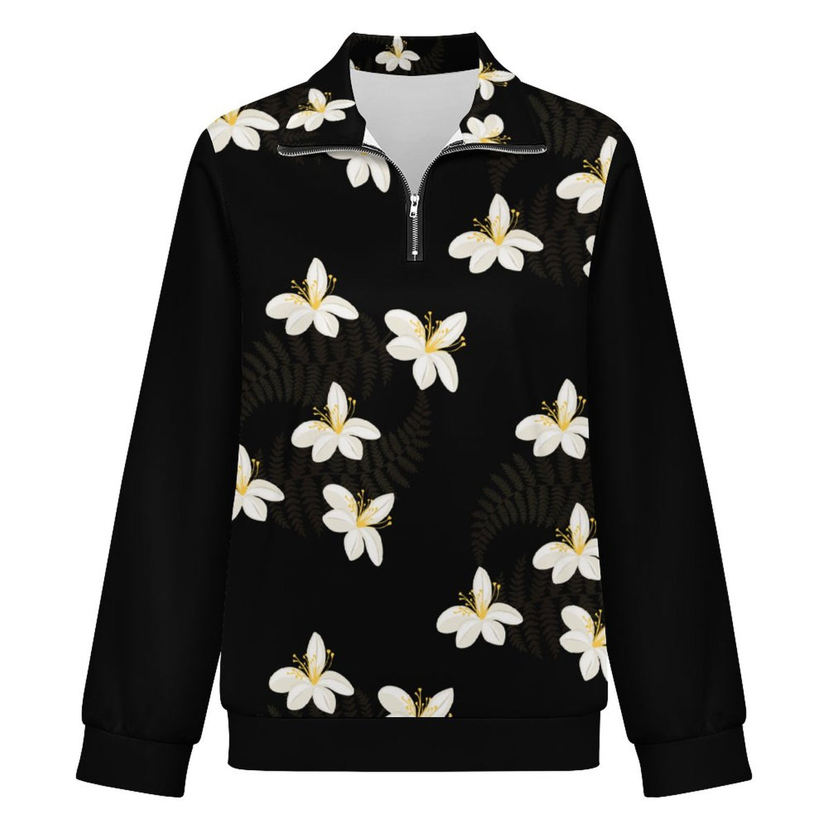 230gsm 1/4 Zipper Women's Pullover Hoodie(All-Over Printing)