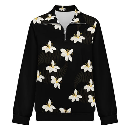 230gsm 1/4 Zipper Women's Pullover Hoodie(All-Over Printing)