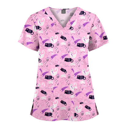 Hanapa'a Waiwai — Island Print Nursing Scrub Top
