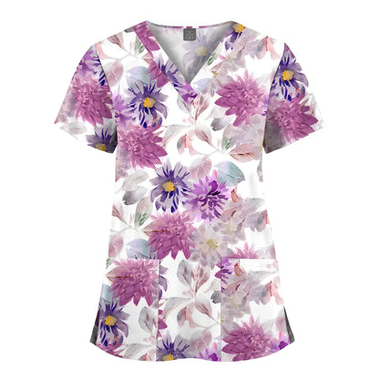 Hanapa'a Waiwai — Island Print Nursing Scrub Top