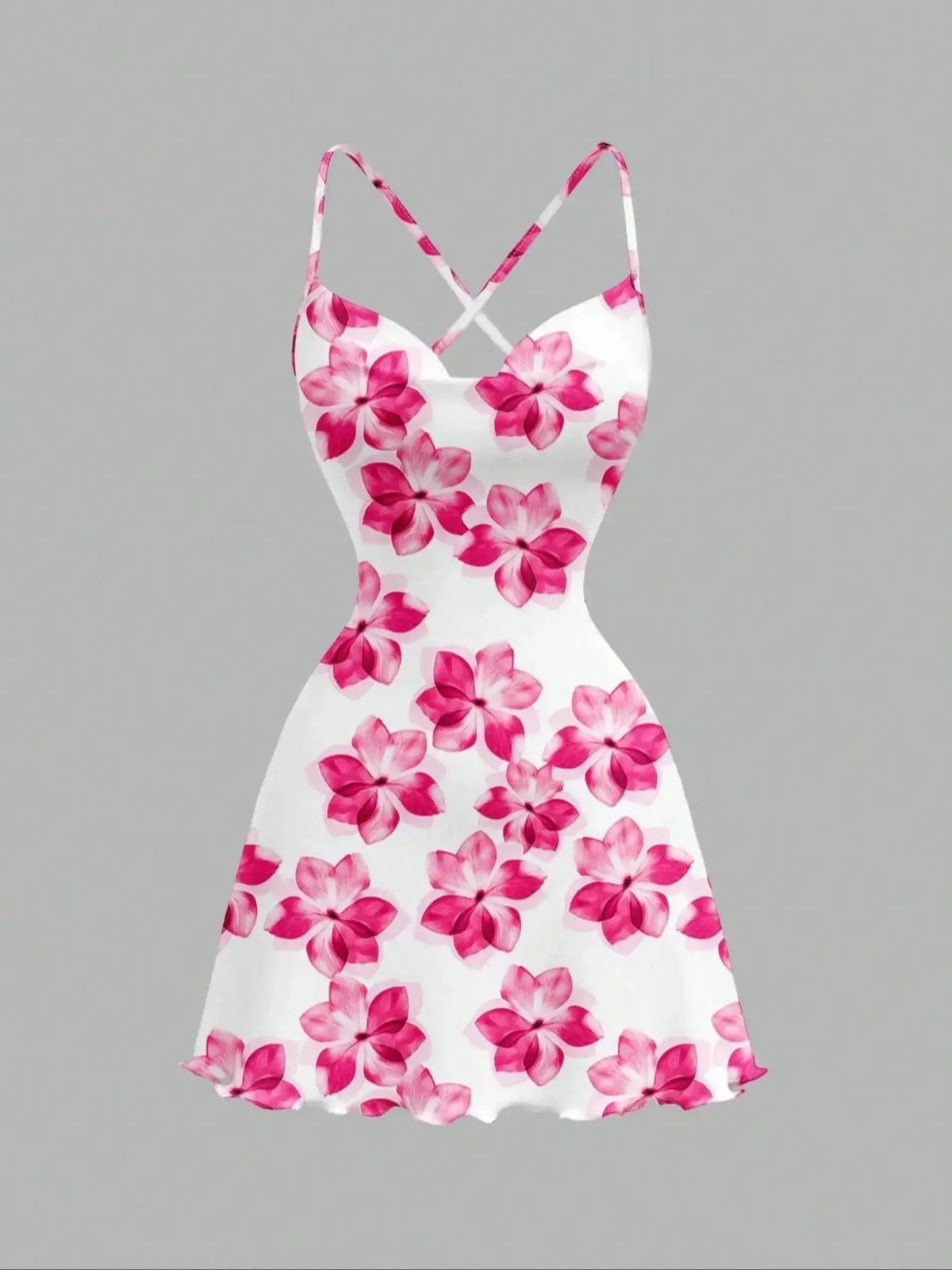 Women's  Off-Shoulder Backless Floral Print A-line Dress