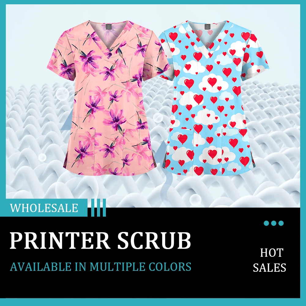 Hanapa'a Waiwai — Island Print Nursing Scrub Top