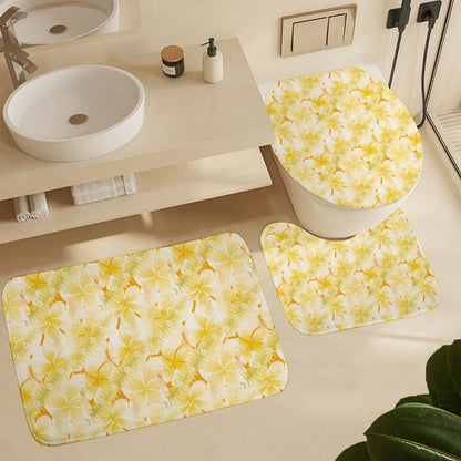 Hanapa'a Waiwai — Plumeria Hula Print Bathroom 4-Piece Set