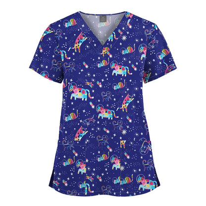 Hanapa'a Waiwai — Island Print Nursing Scrub Top
