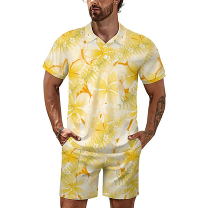 Hanapa'a Waiwai — Aloha Shirt with Plumeria Men's Set