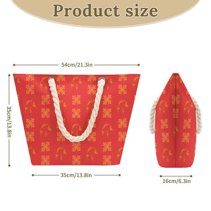 Hanapa'a Waiwai — Island Print Large Jute Tote Bag