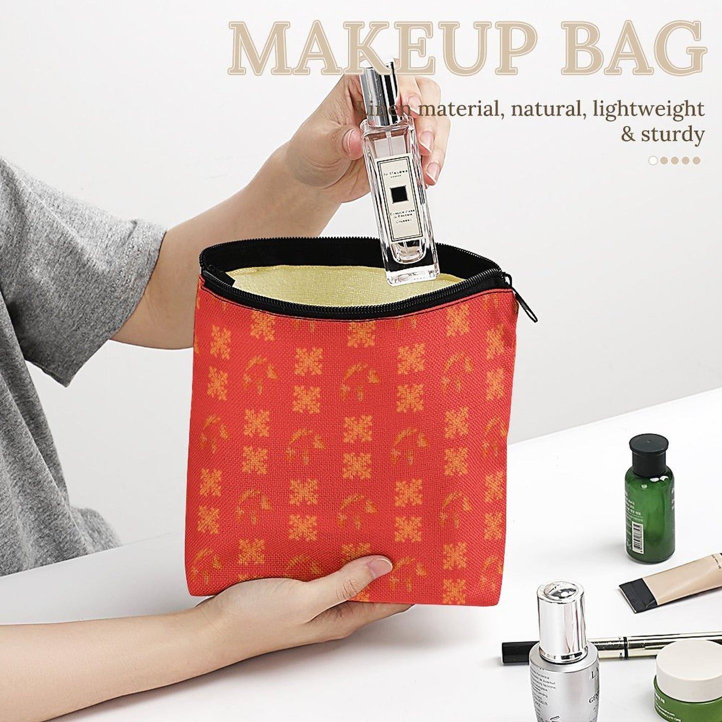 Hanapa'a Waiwai — Island Print Linen Makeup Bag