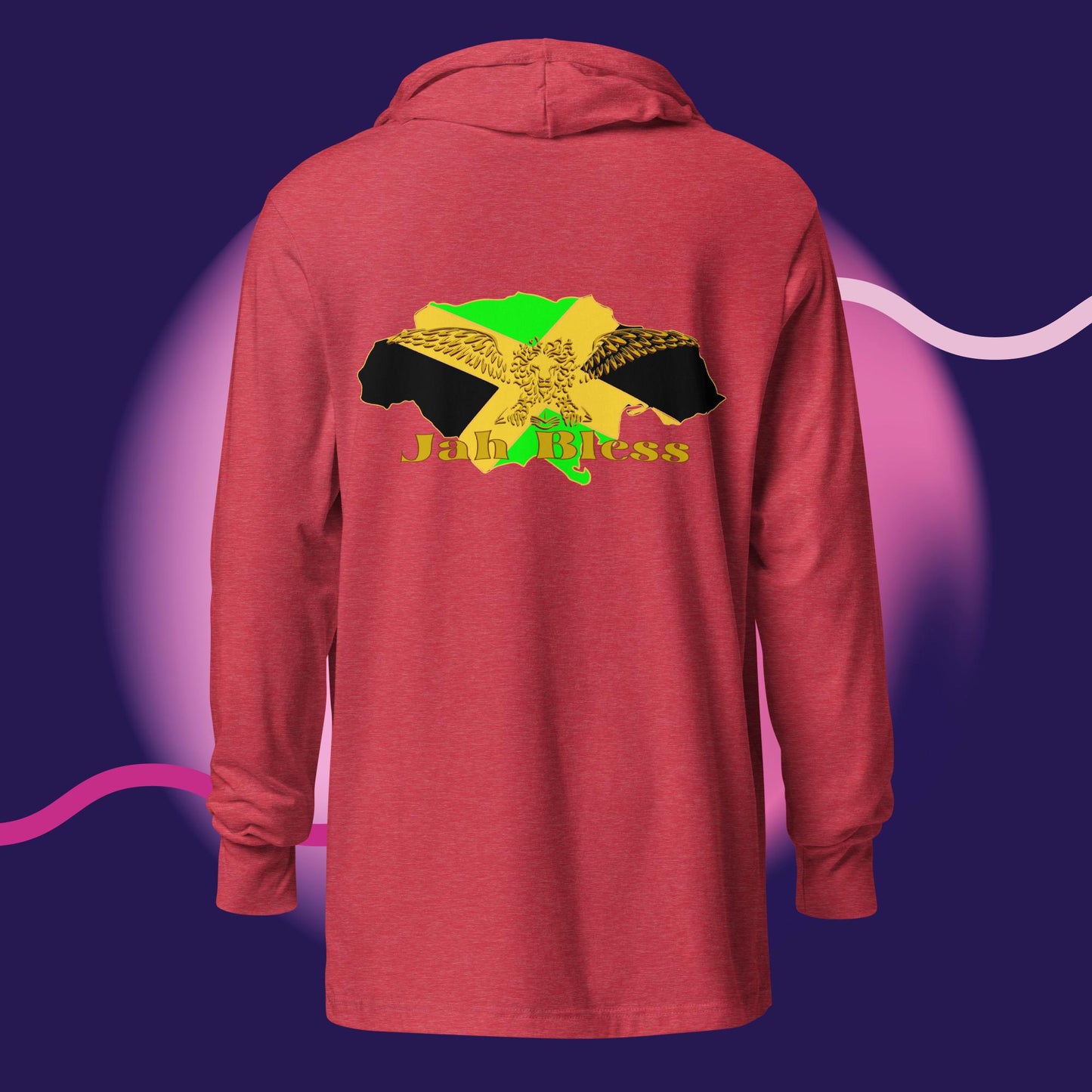 Jah Bless Hooded long-sleeve tee