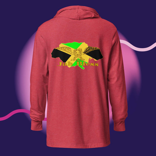 Jah Bless Hooded long-sleeve tee
