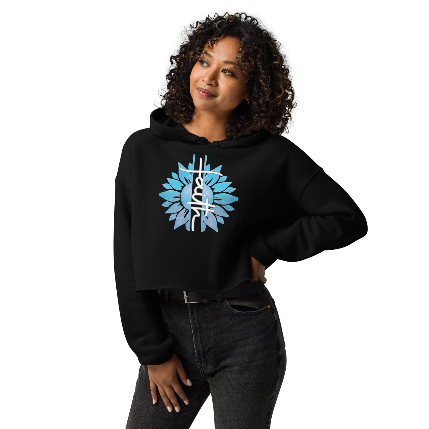 Woman Faith Crop Hoodie